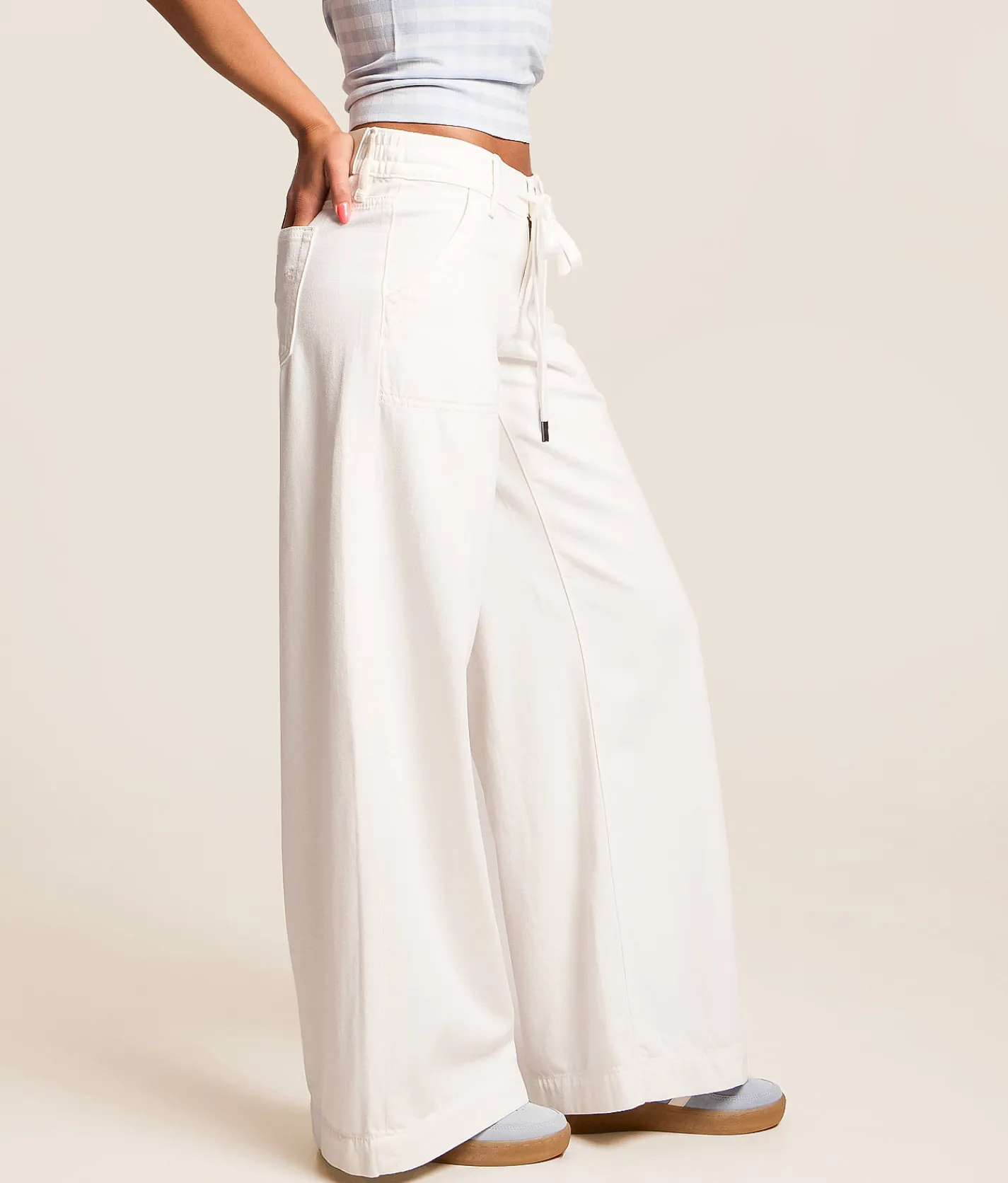 HIDDEN Blake Ultra Wide Leg Jean Pearl Online