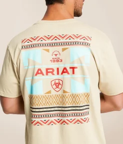 Tops|Graphic T-Shirts | Ariat Blanket Allover Weaved T-Shirt Pure Cashmere