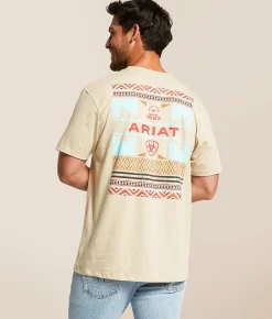 Tops|Graphic T-Shirts | Ariat Blanket Allover Weaved T-Shirt Pure Cashmere