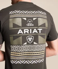 Tops|Graphic T-Shirts | Ariat Blanket Allover Weave T-Shirt Vintage Black
