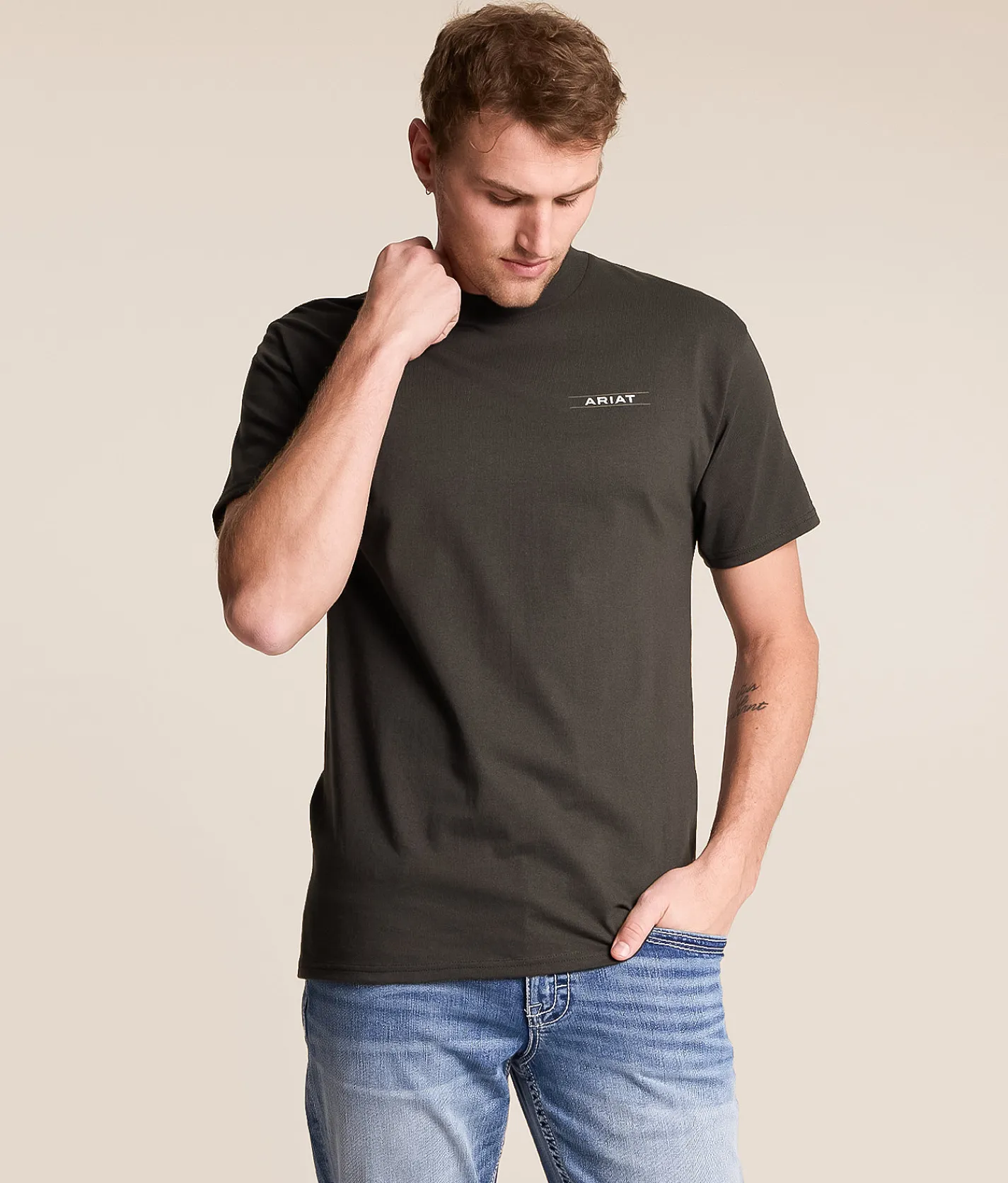 Tops|Graphic T-Shirts | Ariat Blanket Allover Weave T-Shirt Vintage Black