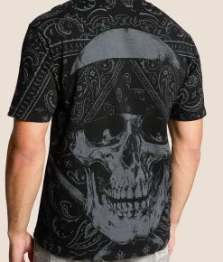 Tops|Graphic T-Shirts | Sullen Blasted Badge T-Shirt Jet Black