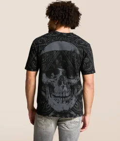 Tops|Graphic T-Shirts | Sullen Blasted Badge T-Shirt Jet Black