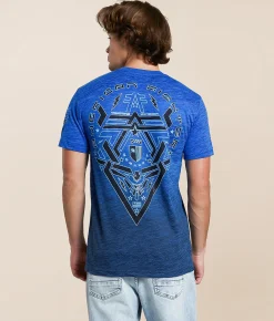 Tops | American Fighter Bleakwood T-Shirt Ink Blue Tetris