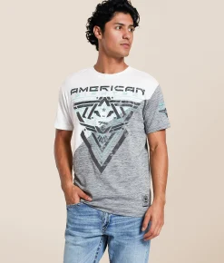 American Fighter Bleakwood T-Shirt Heather Grey White