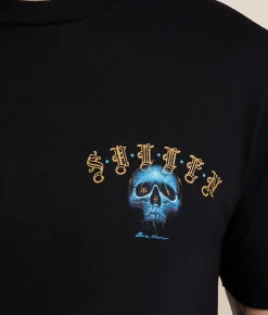 Tops|Graphic T-Shirts | Sullen Blhur Skull T-Shirt Jet Black