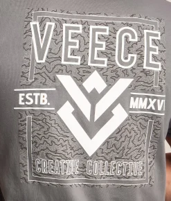 Tops|Graphic T-Shirts | Veece Block Atlas T-Shirt Blue Grey