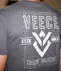 Tops|Graphic T-Shirts | Veece Block Atlas T-Shirt Blue Grey