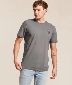 Tops|Graphic T-Shirts | Veece Block Atlas T-Shirt Blue Grey