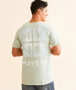 Maven Co-op Blocks T-Shirt Aqua Glass