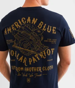 Graphic T-Shirts | Howitzer Blue Collar Another Cloth T-Shirt Navy