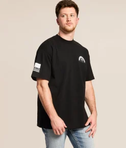 Howitzer Blue Collar Arched T-Shirt Black New