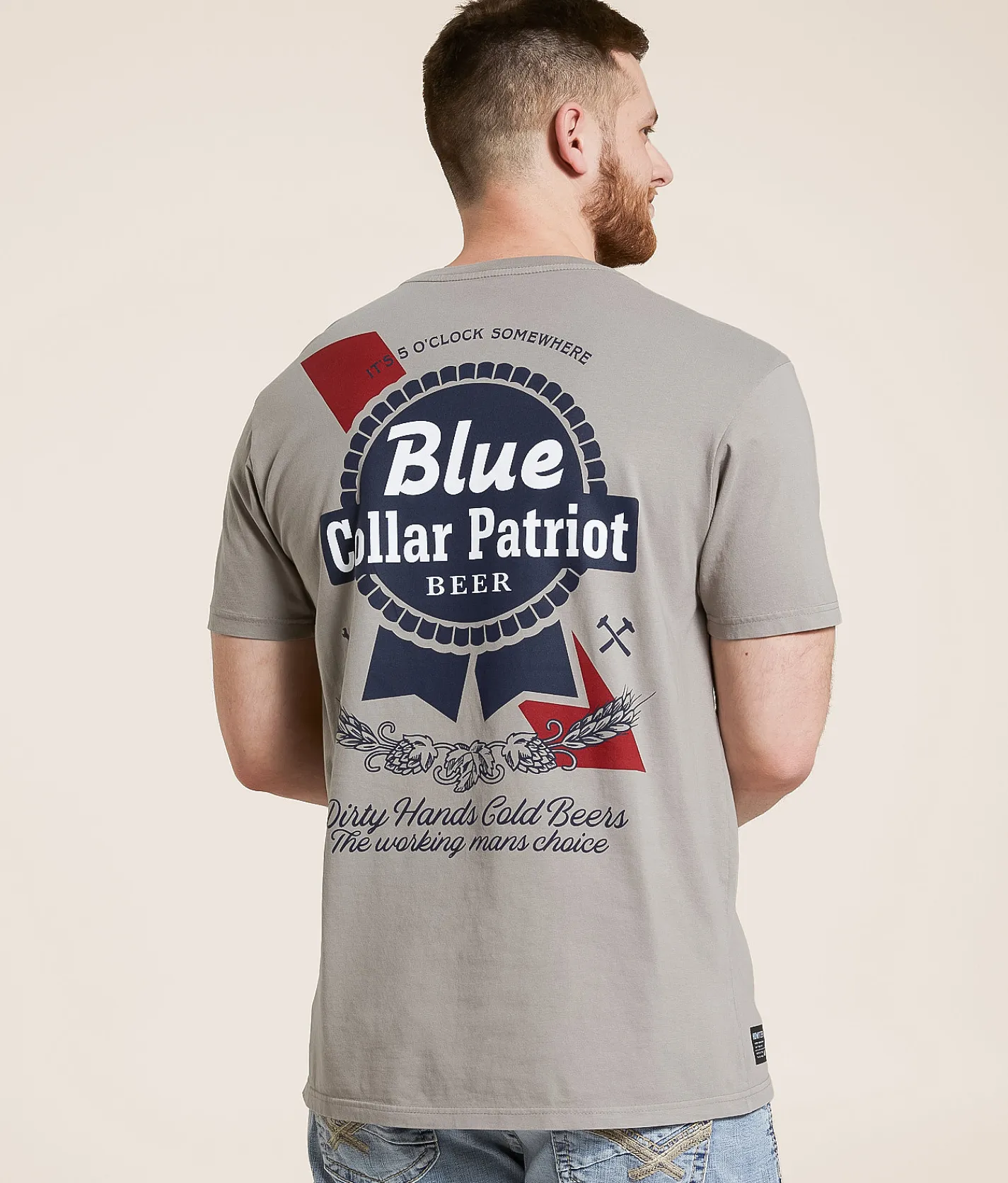 Howitzer Blue Collar Beers T-Shirt Steeple Grey Hot