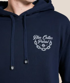 Howitzer Blue Collar Big Bank Hooded Sweatshirt Navy Hot