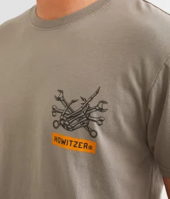 Graphic T-Shirts | Howitzer Blue Collar Blood Sweat Pride T-Shirt Moon Mist