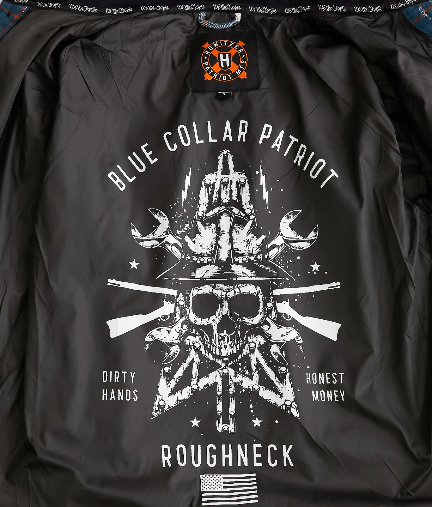 Coats & Jackets | Howitzer Collar Brave Land Hooded Flannel Shacket Blue