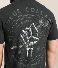 Howitzer Blue Collar Brotherhood T-Shirt Vintage Black Outlet