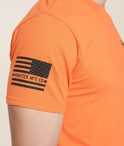 Howitzer Blue Collar Cross Wrench T-Shirt Neon Orange Outlet