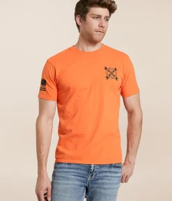 Howitzer Blue Collar Cross Wrench T-Shirt Neon Orange Outlet