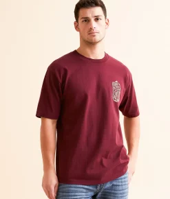 Graphic T-Shirts | Howitzer Blue Collar Crushing Cans T-Shirt Burgundy