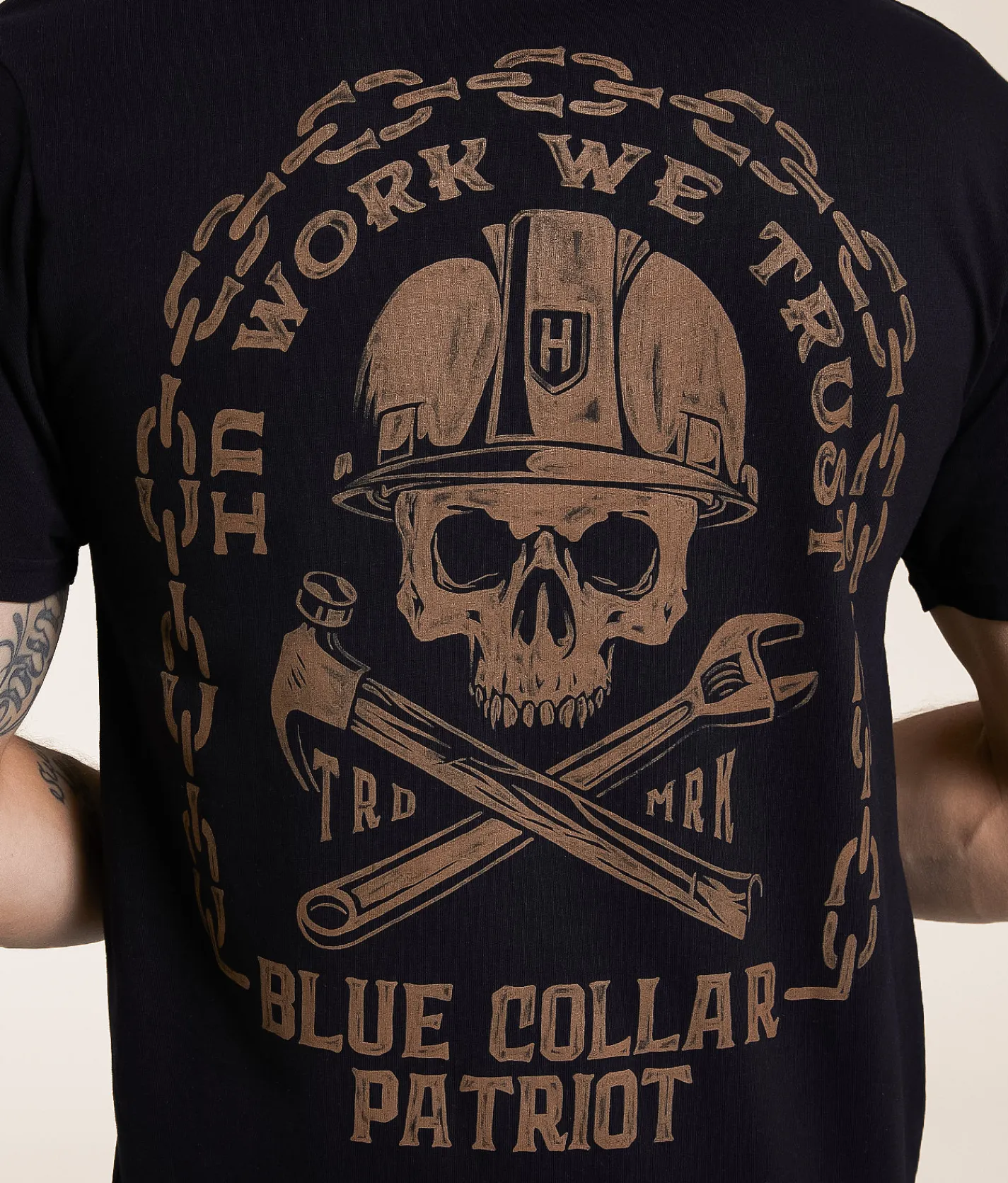 Graphic T-Shirts | Howitzer Blue Collar Double Crossed T-Shirt Black