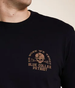 Graphic T-Shirts | Howitzer Blue Collar Double Crossed T-Shirt Black