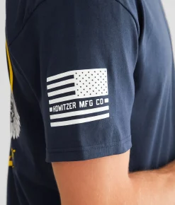 Howitzer Blue Collar Eagle T-Shirt Navy Discount