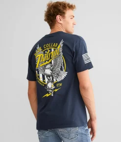 Howitzer Blue Collar Eagle T-Shirt Navy Discount