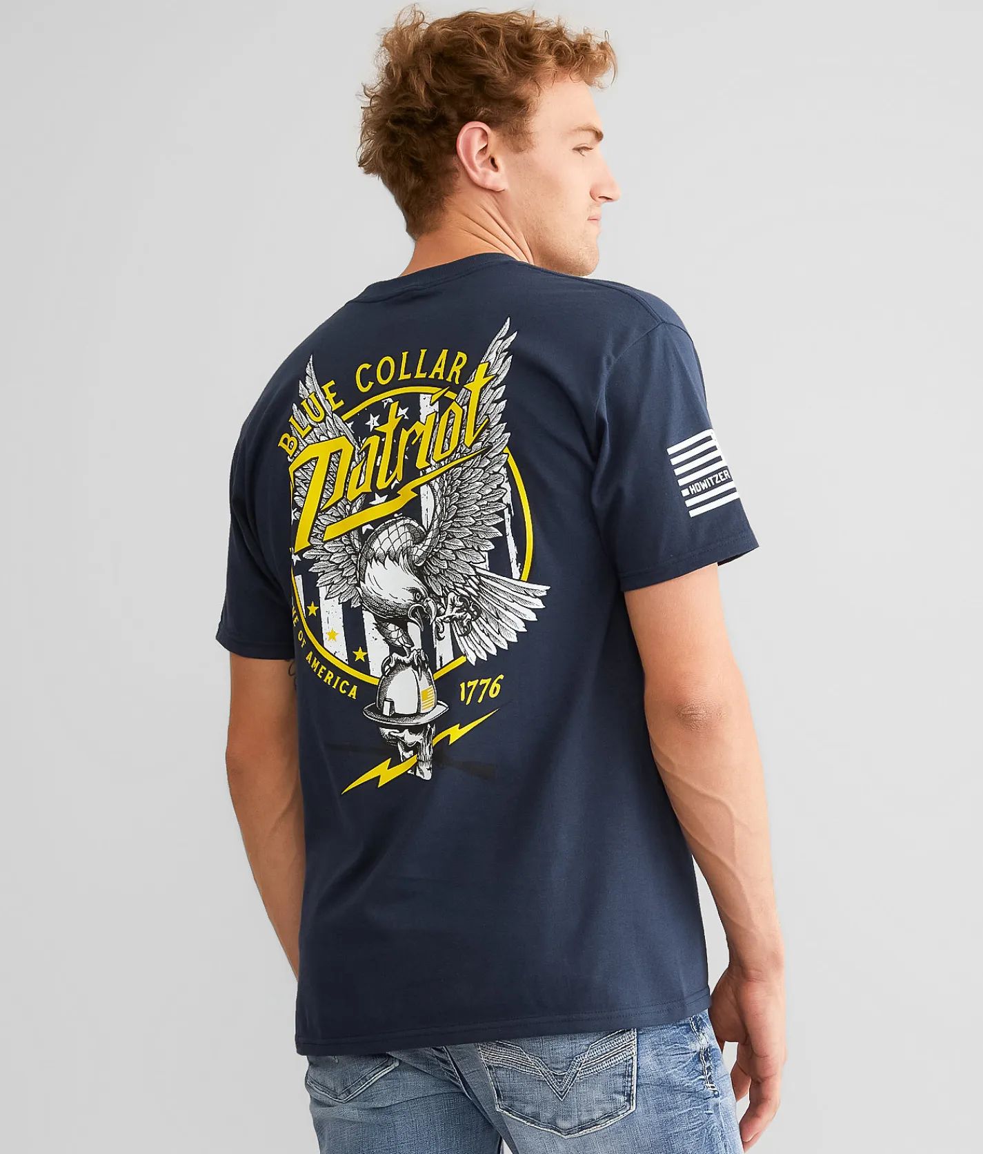 Howitzer Blue Collar Eagle T-Shirt Navy Discount