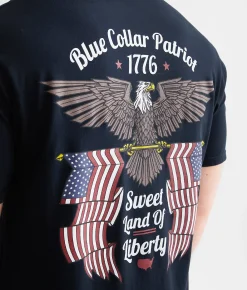 Howitzer Blue Collar Eagle T-Shirt Obsidian Hot