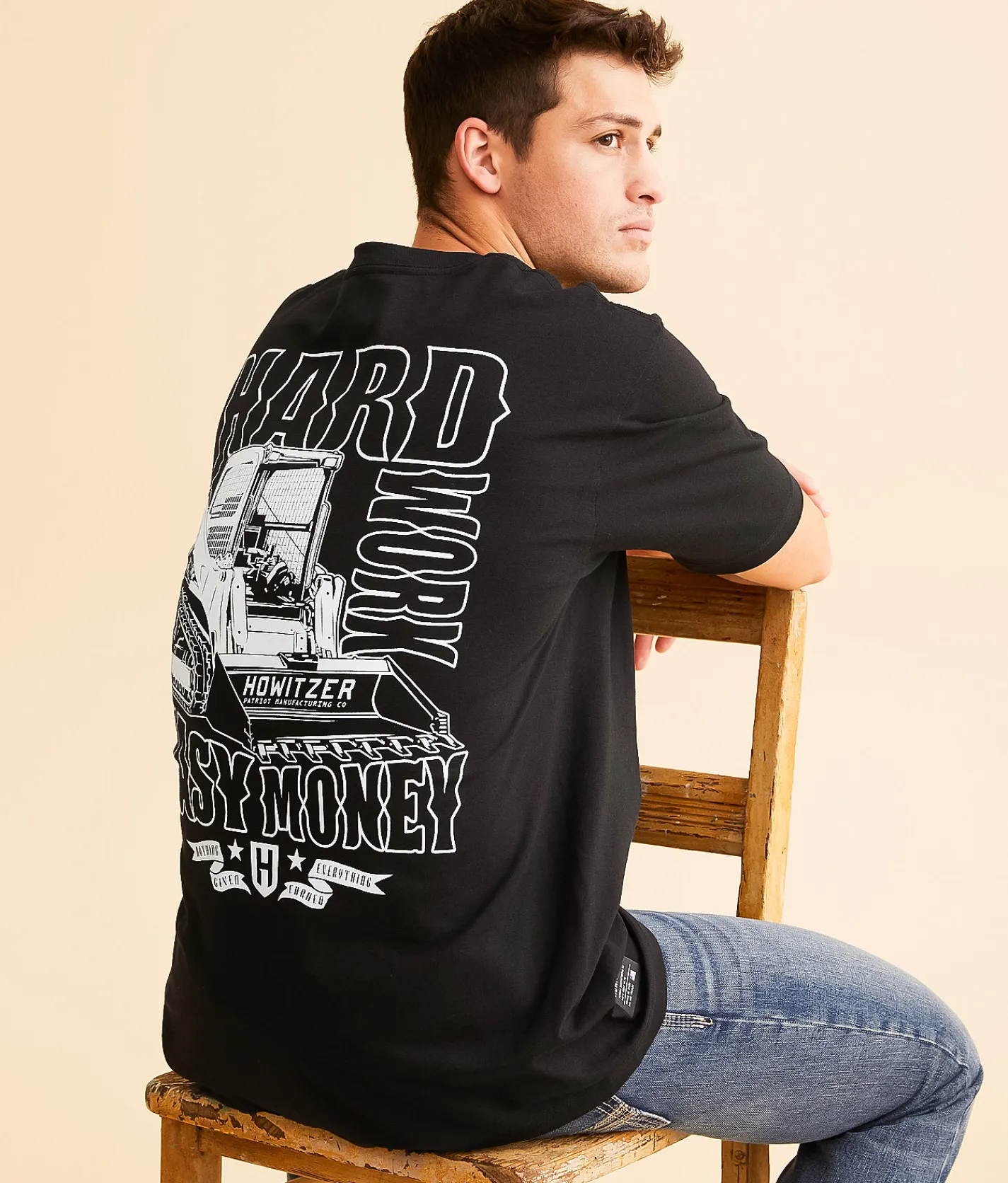 Howitzer Blue Collar Earth Mover T-Shirt Black Best