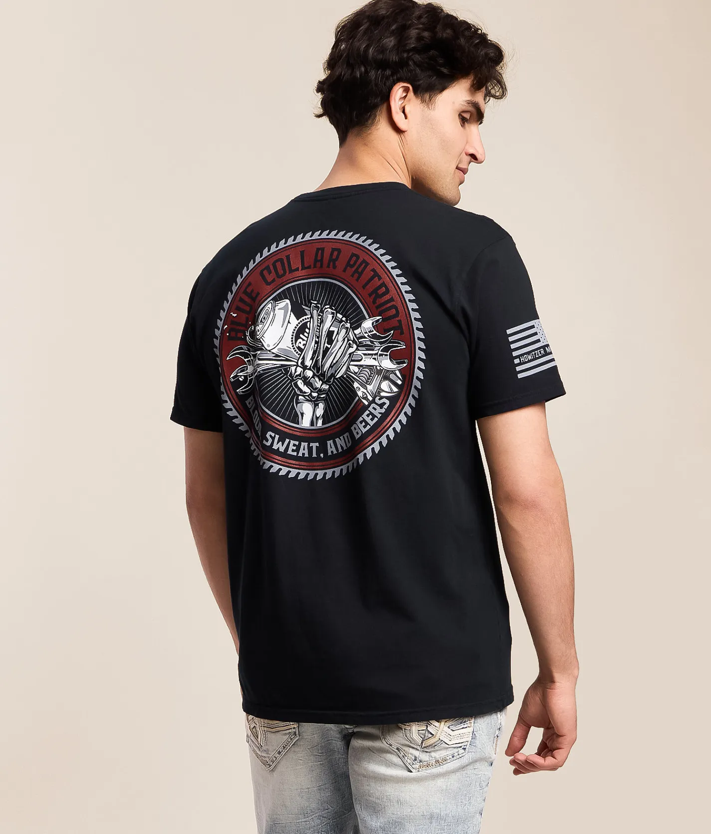 Tops|Graphic T-Shirts | Howitzer Blue Collar Essentials T-Shirt Obsidian