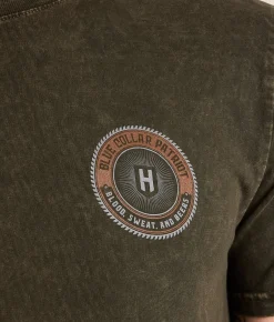 Tops|Graphic T-Shirts | Howitzer Blue Collar Essentials T-Shirt Rosin Mineral Wash