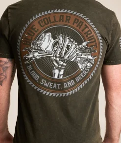 Tops|Graphic T-Shirts | Howitzer Blue Collar Essentials T-Shirt Rosin Mineral Wash