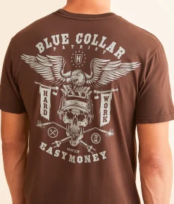 Howitzer Blue Collar Flame T-Shirt Puce Hot