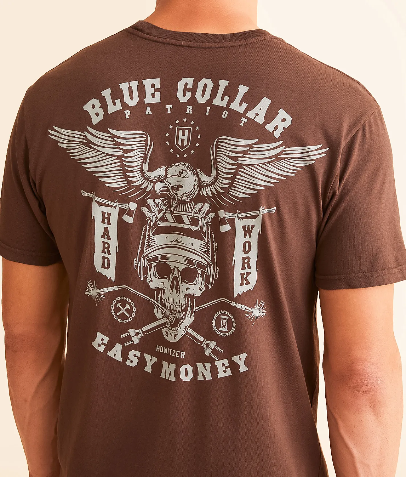 Howitzer Blue Collar Flame T-Shirt Puce Hot