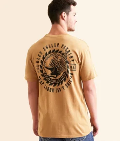 Graphic T-Shirts | Howitzer Blue Collar Forged T-Shirt Heather Burnt Gold