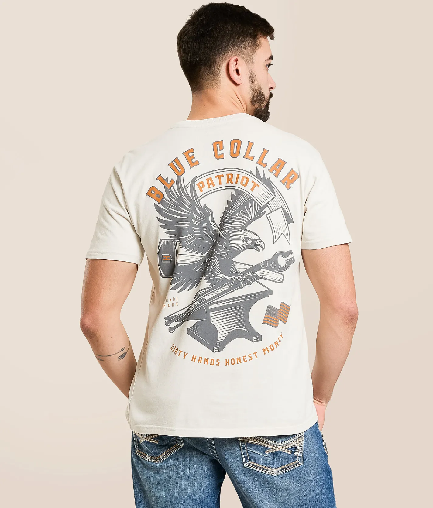 Tops | Howitzer Blue Collar Full Metal T-Shirt Lunar Rock