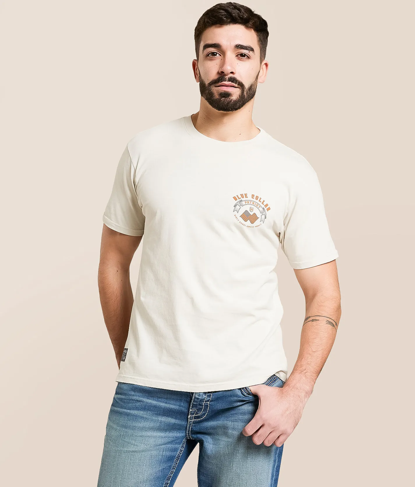 Howitzer Blue Collar Full Metal T-Shirt Lunar Rock Sale