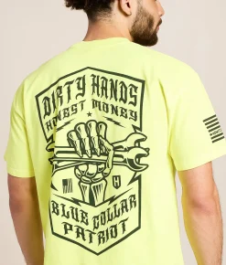 Howitzer Blue Collar Glory Days Heavyweight T-Shirt Neon Yellow Hot