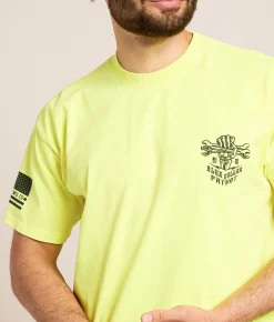 Howitzer Blue Collar Glory Days Heavyweight T-Shirt Neon Yellow Hot
