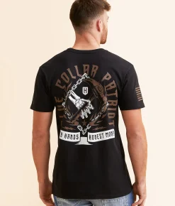 Howitzer Blue Collar Hammered T-Shirt Black