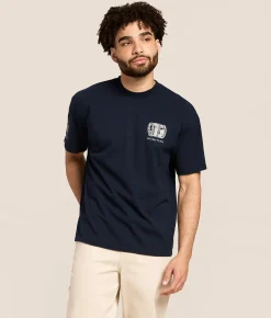 Howitzer Blue Collar Hard Dollars Heavyweight T-Shirt Navy Outlet