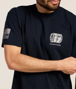 Tops | Howitzer Blue Collar Hard Dollars Heavyweight T-Shirt Navy