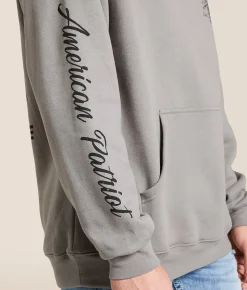 Tops | Howitzer Blue Collar Hard Work Hooded Sweatshirt Steeple Grey