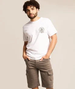 Tops|Graphic T-Shirts | Howitzer Blue Collar Hard Work T-Shirt White