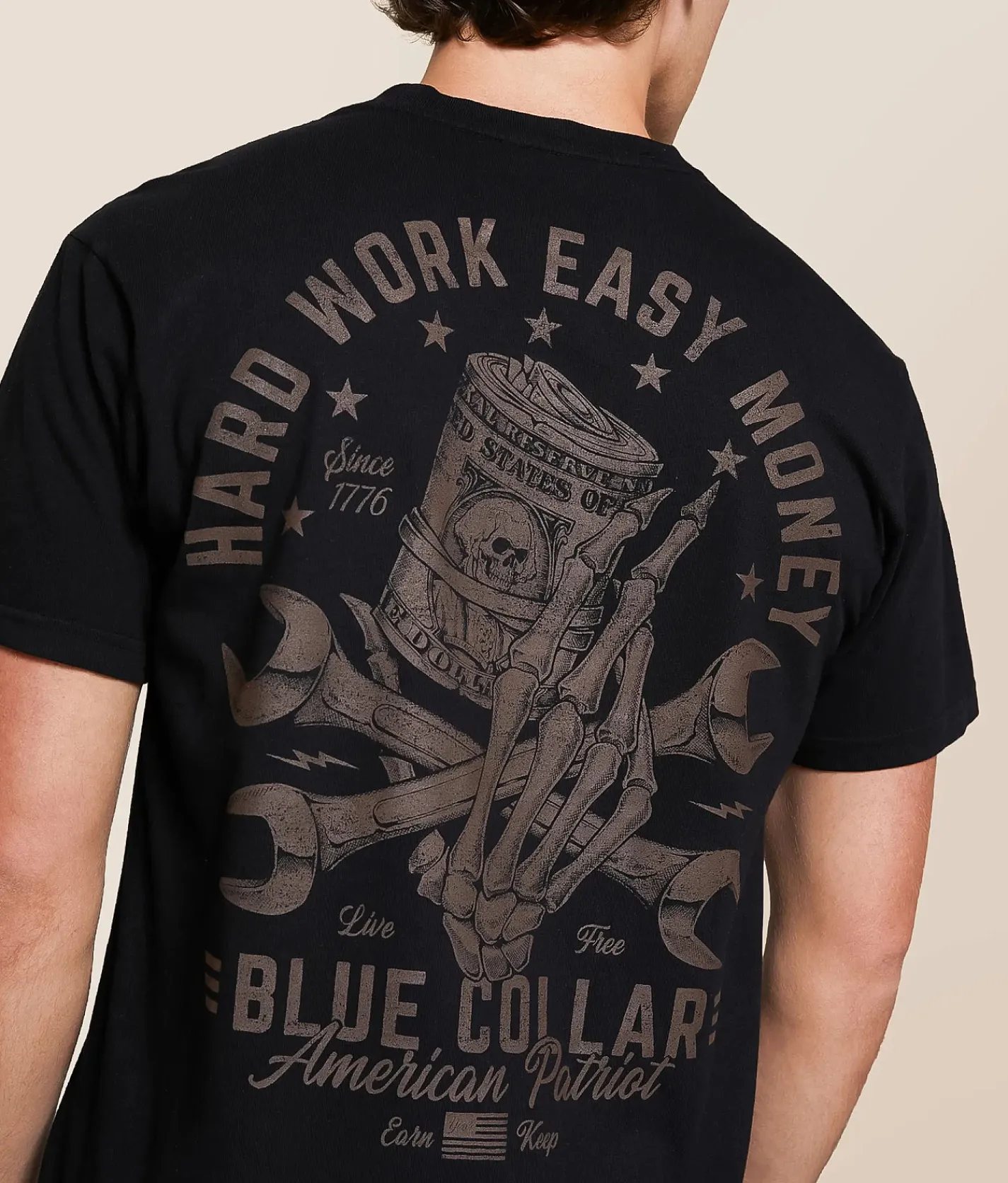 Howitzer Blue Collar Hard Work T-Shirt Moonmist Hot