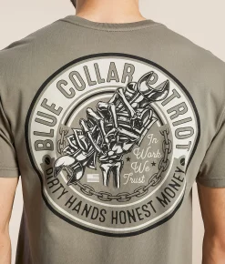 Howitzer Blue Collar Honest T-Shirt Moon Mist Discount