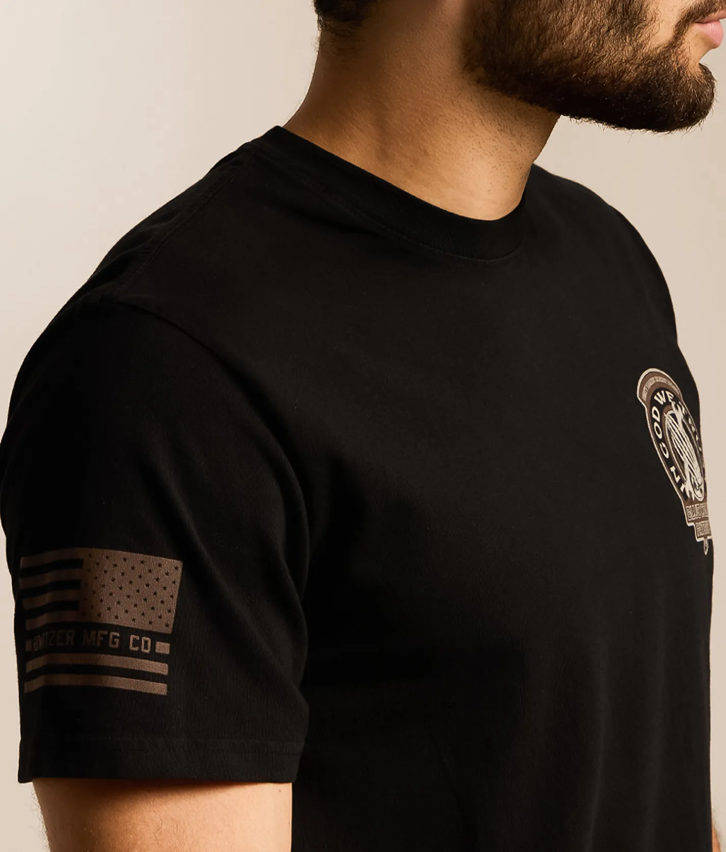 Howitzer Blue Collar In God We Trust T-Shirt Black