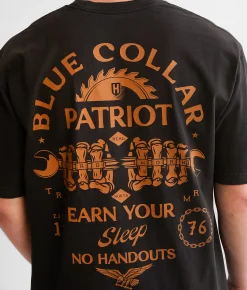 Graphic T-Shirts | Howitzer Blue Collar Knuckles T-Shirt Vintage Black